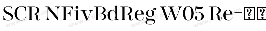 SCR NFivBdReg W05 Re字体转换